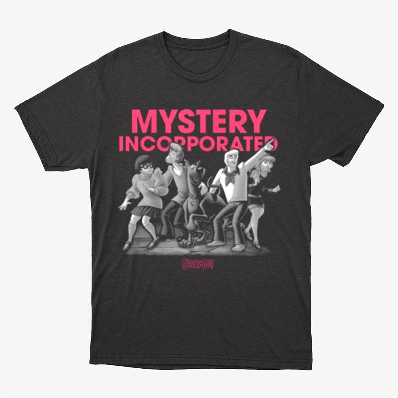 Mystery Incorporated Frightened Group Shot Poster Scooby Doo Shirts For Women Men